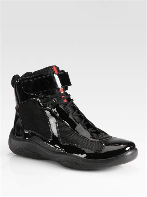 prada trainers high top|prada high top sneakers women's.